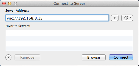 connecting to vnc server with mac